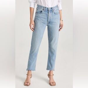 Agolde Riley high rise straight crop jeans